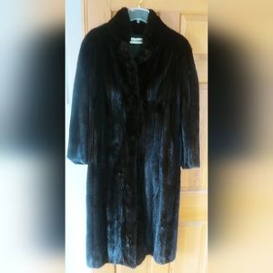 Black Mink Chesterfield Coat